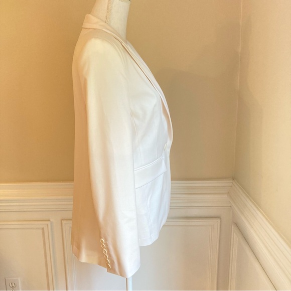 KARL LAGERFELD Cream White Wool Blend Blazer - Picture 2 of 12